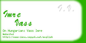 imre vass business card